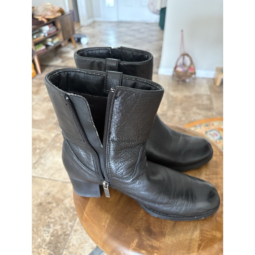 Harley Davidson Women's Sadie Casual Cuff Black Boots Inside Zipper, Size 8